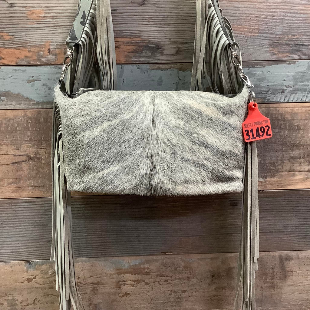 Designer Crossover - Camo/Strap Fringe #31492 Bag Drop