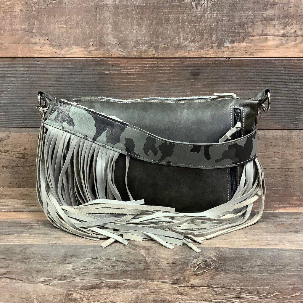 Designer Crossover - Camo/Strap Fringe #31492 Bag Drop