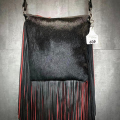 Exclusive Rodeo Collection Crossbody With Flap with 18" Fringe- #609
