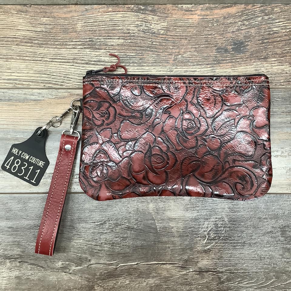Western Leather Wristlet Clutch #48311