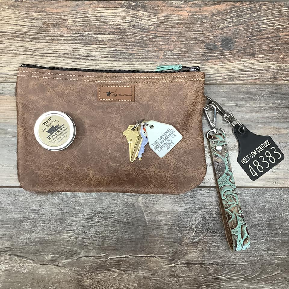Western Leather Wristlet Clutch #48383