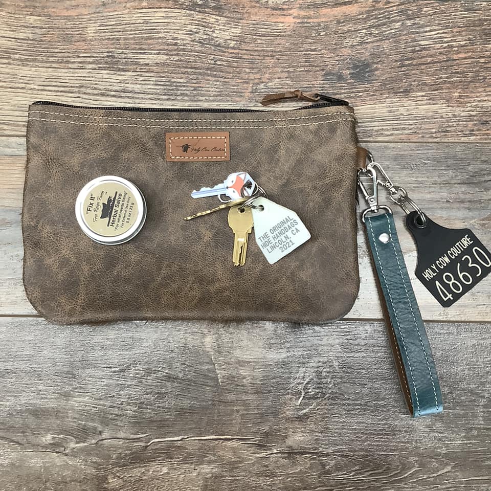 Western Leather Wristlet Clutch #48630