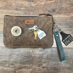 Western Leather Wristlet Clutch #48630