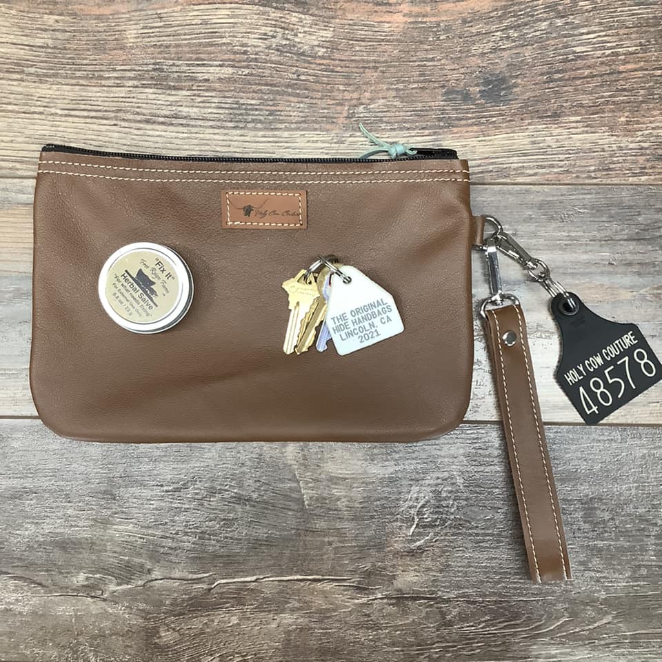 Western Leather Wristlet Clutch #48578