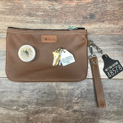 Western Leather Wristlet Clutch #48578
