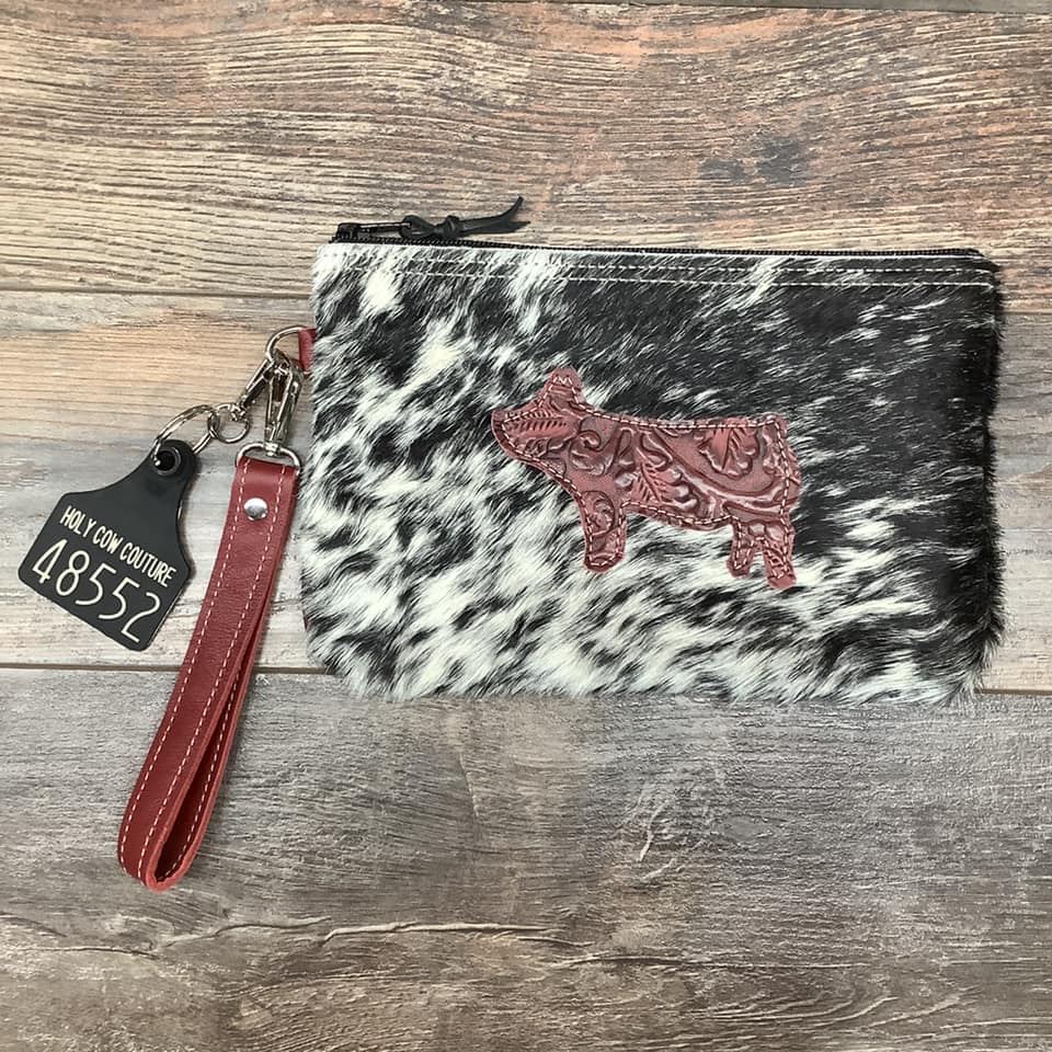 Western Leather Wristlet Clutch #48552