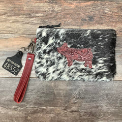 Western Leather Wristlet Clutch #48552