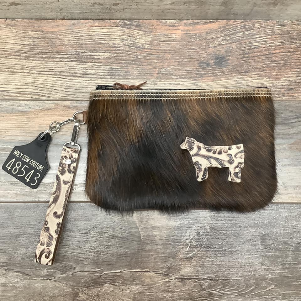 Western Leather Wristlet Clutch #48543
