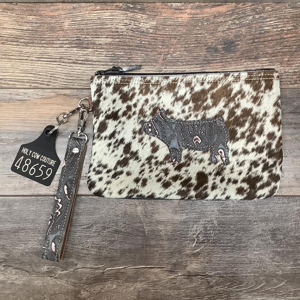 Western Leather Wristlet Clutch #48659