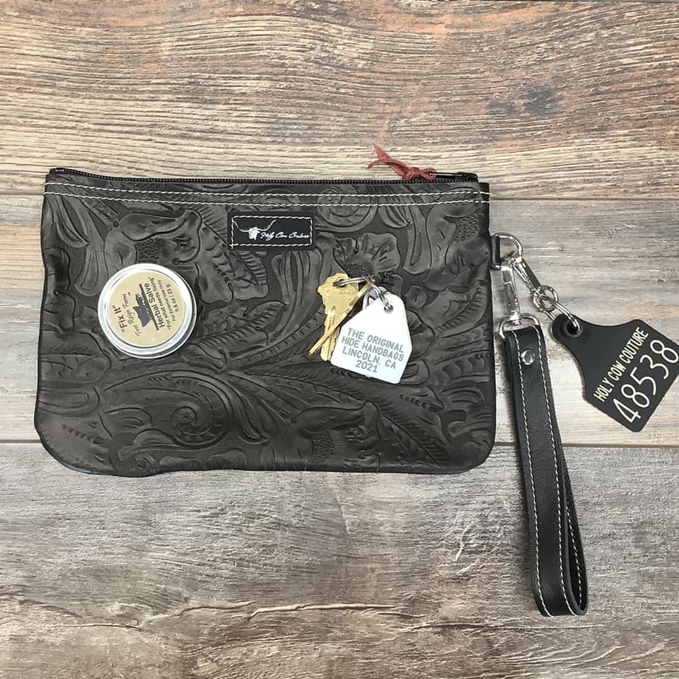 Western Leather Wristlet Clutch #48538