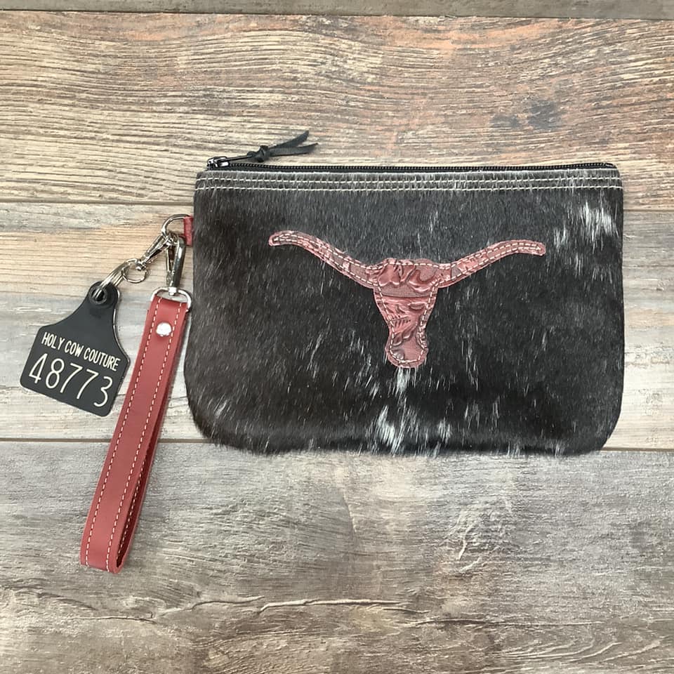 Western Leather Wristlet Clutch #48773