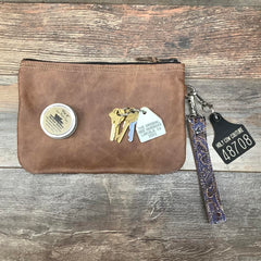 Western Leather Wristlet Clutch #48708