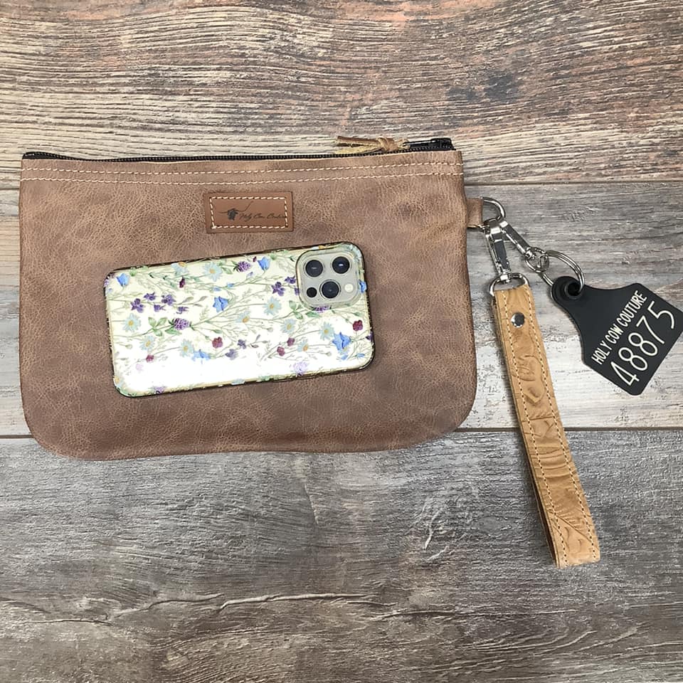 Western Leather Wristlet Clutch #48875