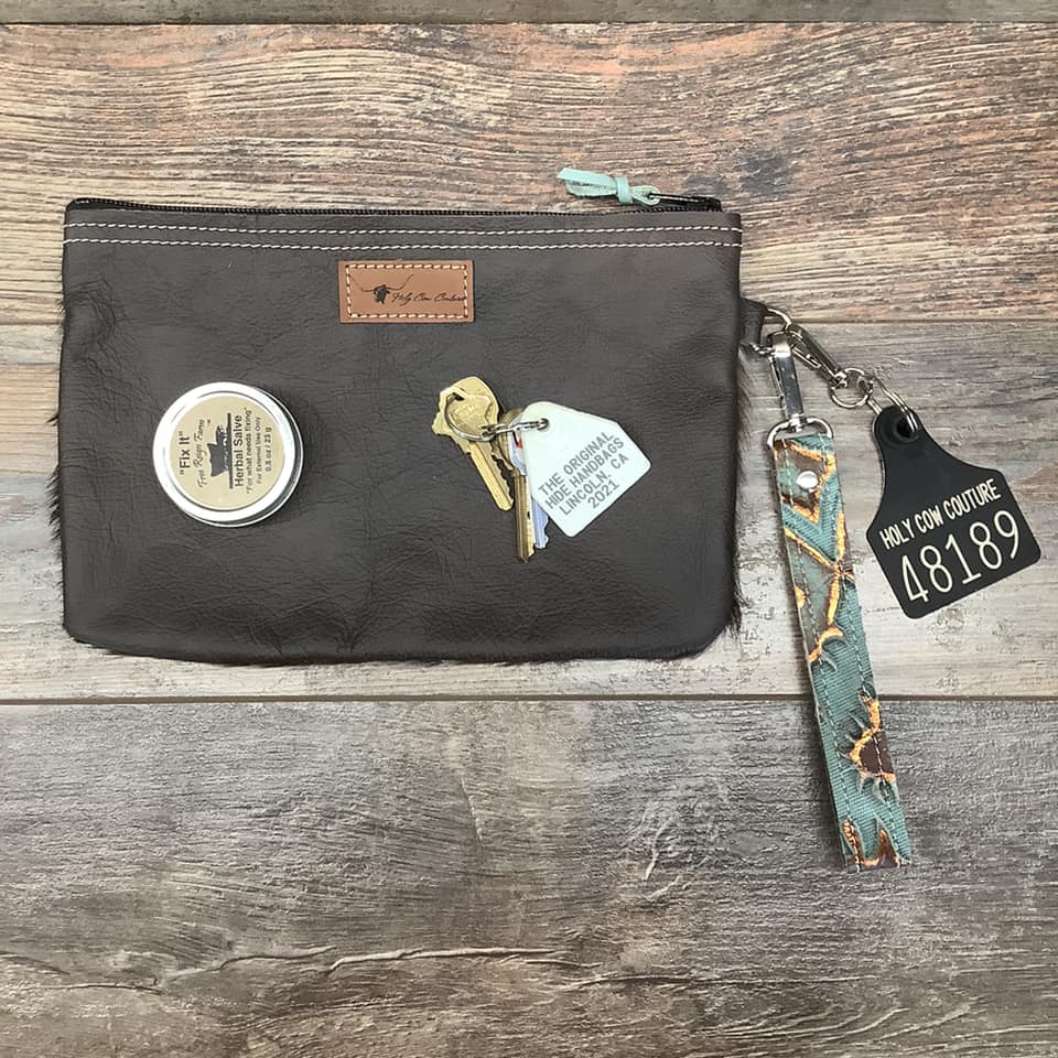 Western Leather Wristlet Clutch #48189