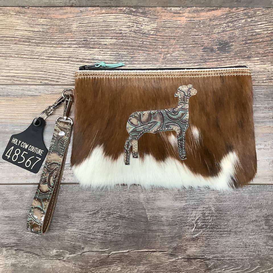Western Leather Wristlet Clutch #48567
