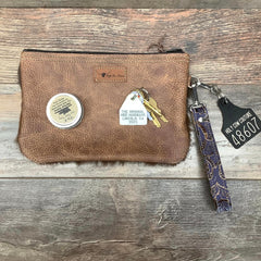 Western Leather Wristlet Clutch #48607