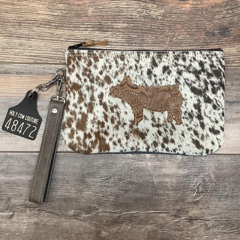 Western Leather Wristlet Clutch #48472