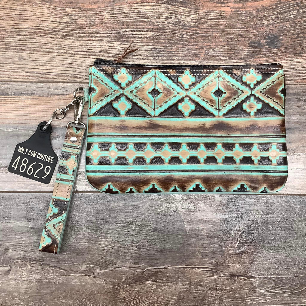 Western Leather Wristlet Clutch #48629