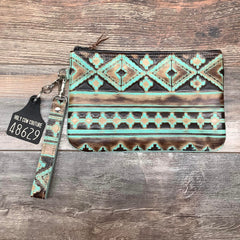 Western Leather Wristlet Clutch #48629
