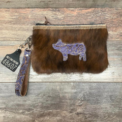 Western Leather Wristlet Clutch #48607