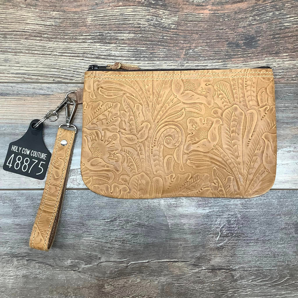 Western Leather Wristlet Clutch #48875