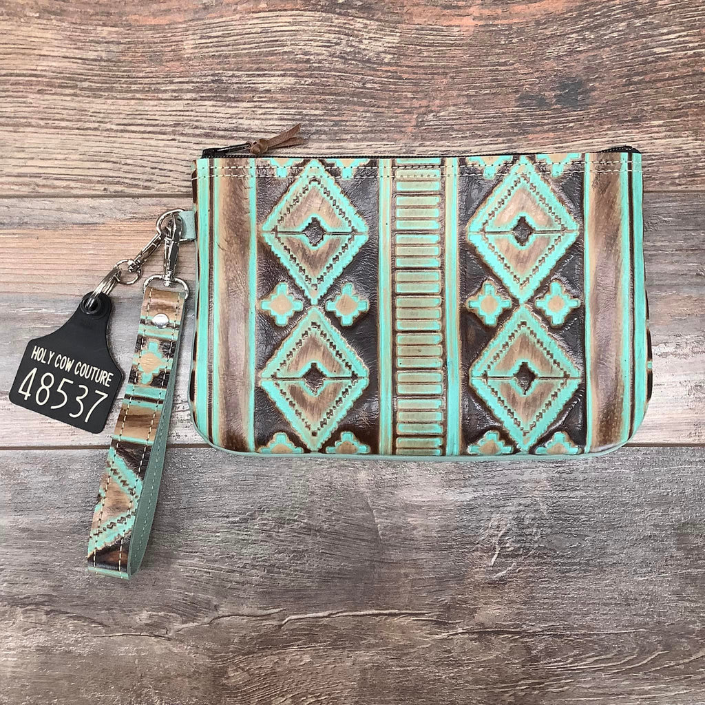 Western Leather Wristlet Clutch #48537