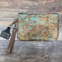 Western Leather Wristlet Clutch #48578