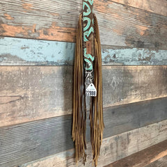 Western Mini Leather Fringe Strap 48" #22888