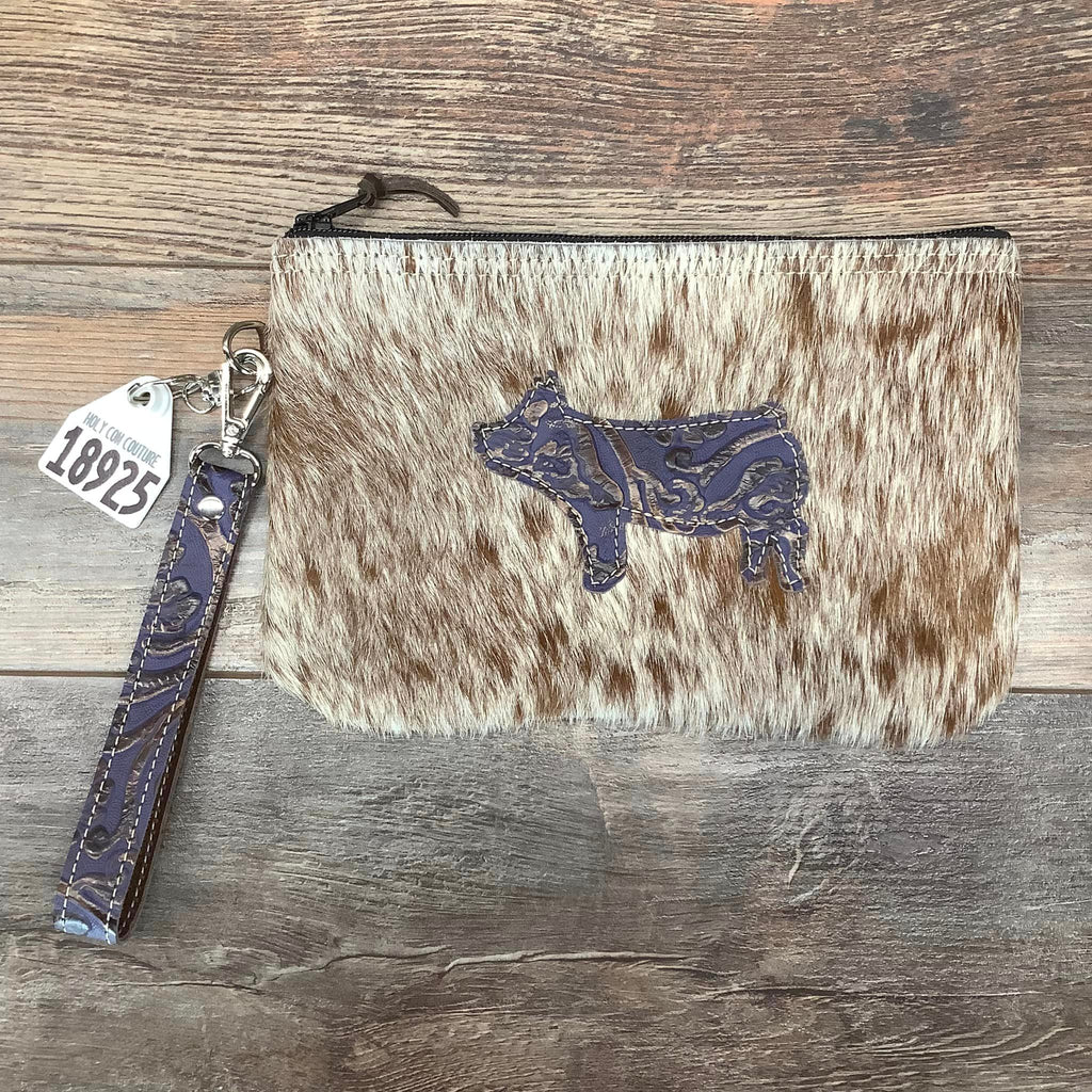 Western Leather Wristlet Clutch #18925