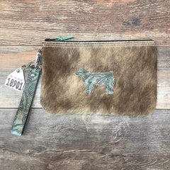 Western Leather Wristlet Clutch #18901