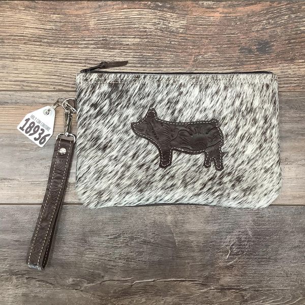 Western Leather Wristlet Clutch #18936