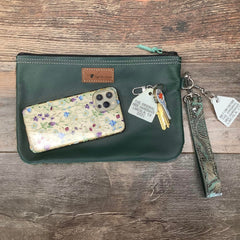 Western Leather Wristlet Clutch #18901