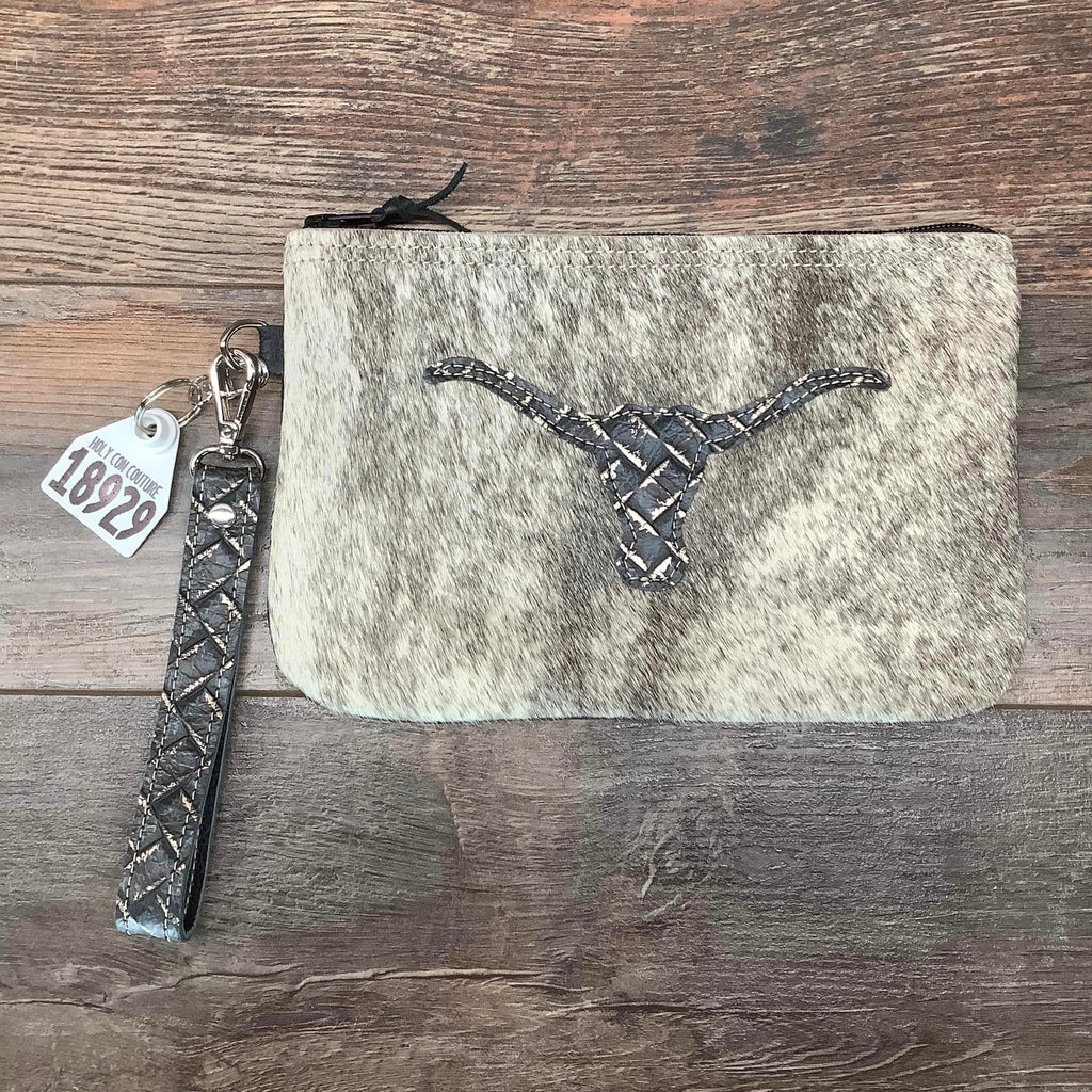 Western Leather Wristlet Clutch #18929