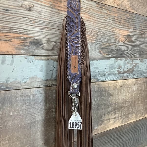 Western Mini Leather Fringe Strap 48" #18957
