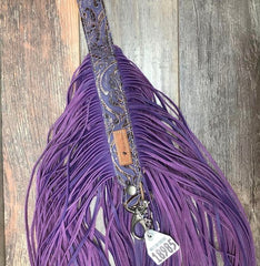 Western Mini Leather Fringe Strap 48" #18985