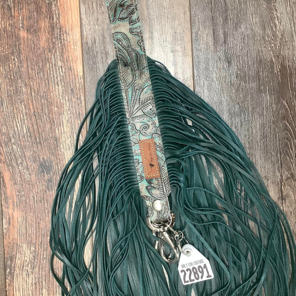 Western Mini Leather Fringe Strap 48" #22891