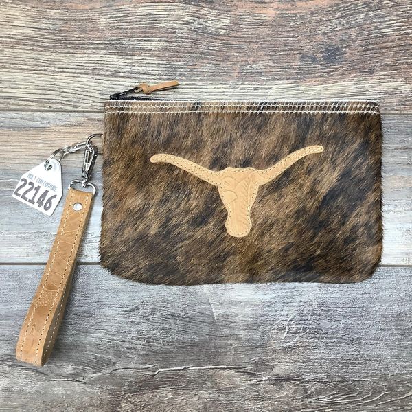 Western Leather Wristlet Clutch #22146