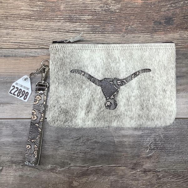 Western Leather Wristlet Clutch #22898
