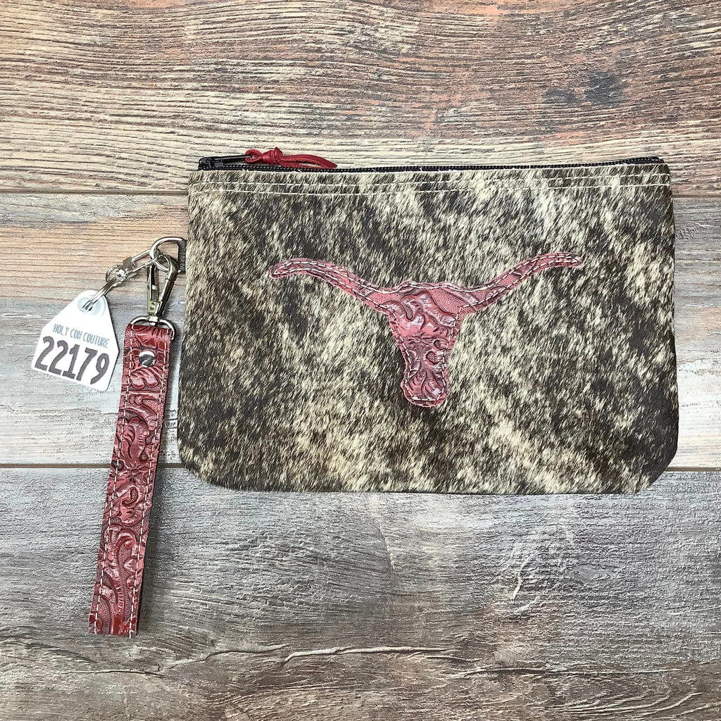 Western Leather Wristlet Clutch #22179
