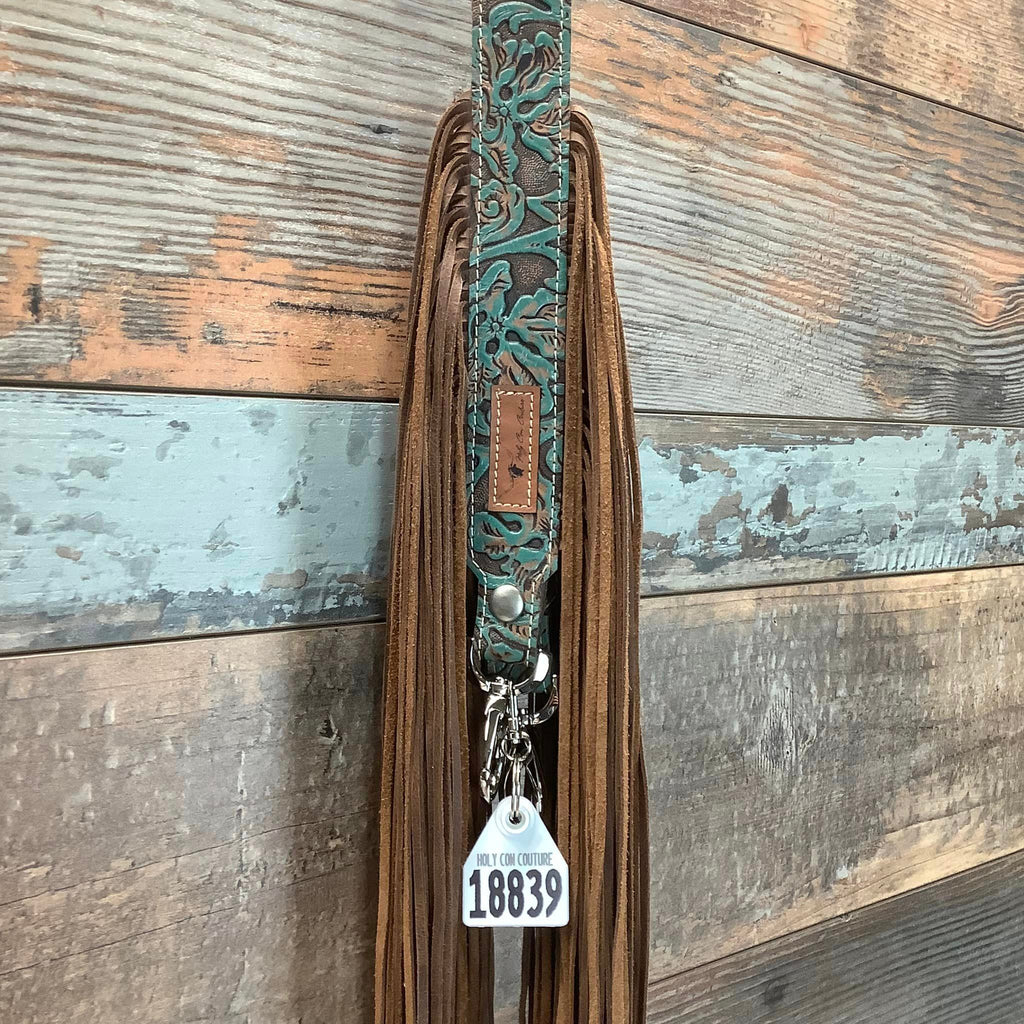 Western Mini Leather Fringe Strap 48" #18839