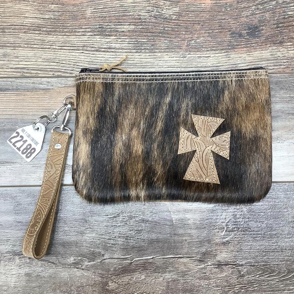 Western Leather Wristlet Clutch #22188