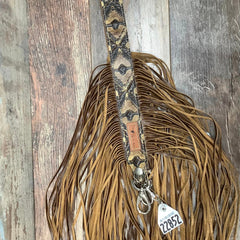 Western Mini Leather Fringe Strap 48" #22852