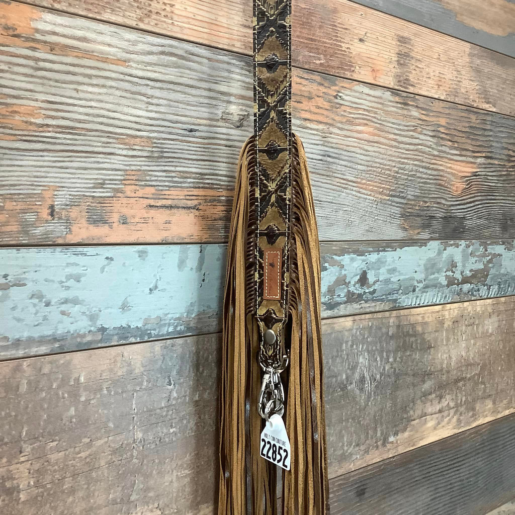 Western Mini Leather Fringe Strap 48" #22852