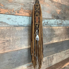 Western Mini Leather Fringe Strap 48" #22852