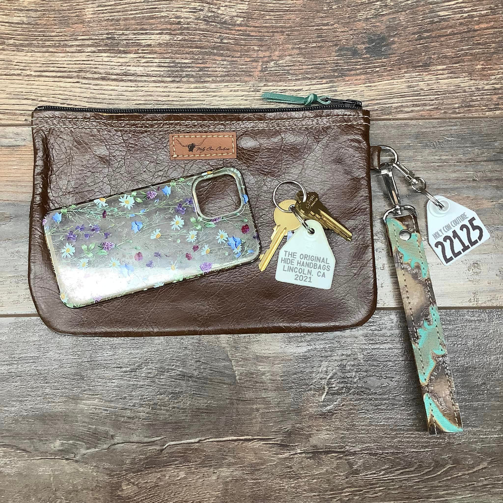 Western Leather Wristlet Clutch #22125
