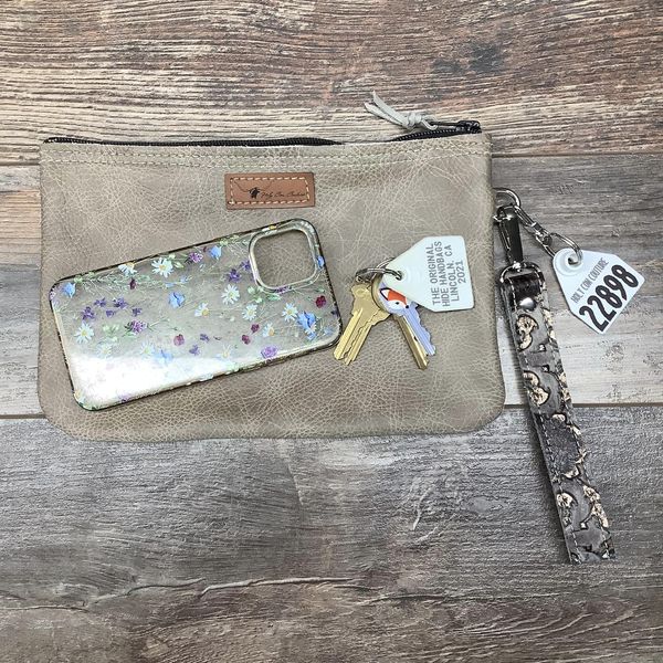 Western Leather Wristlet Clutch #22898