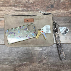Western Leather Wristlet Clutch #22898