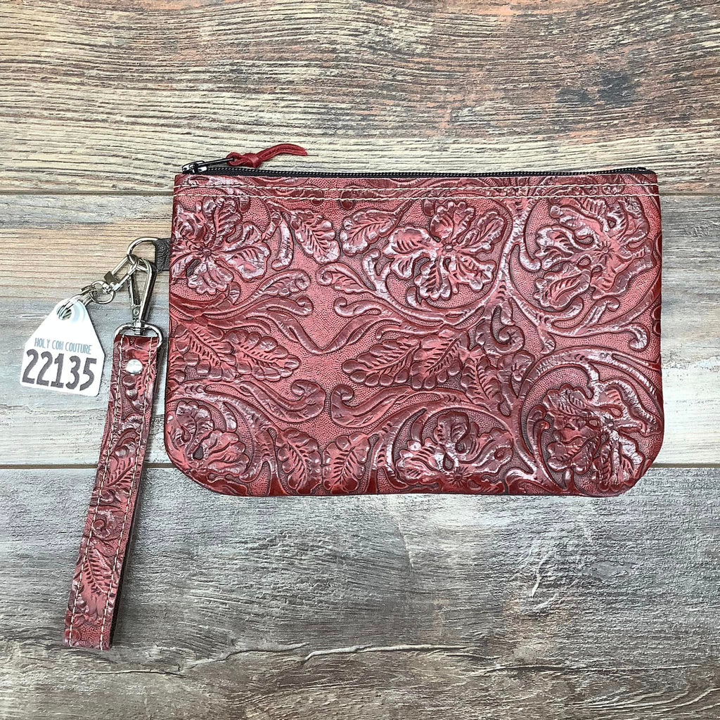 Western Leather Wristlet Clutch #22135