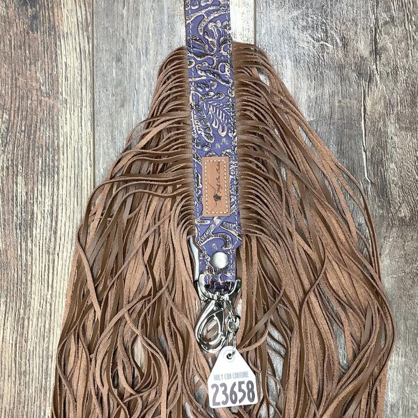 Western Mini Leather Fringe Strap 48" #23658