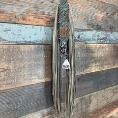 Western Mini Leather Fringe Strap 48" #23693